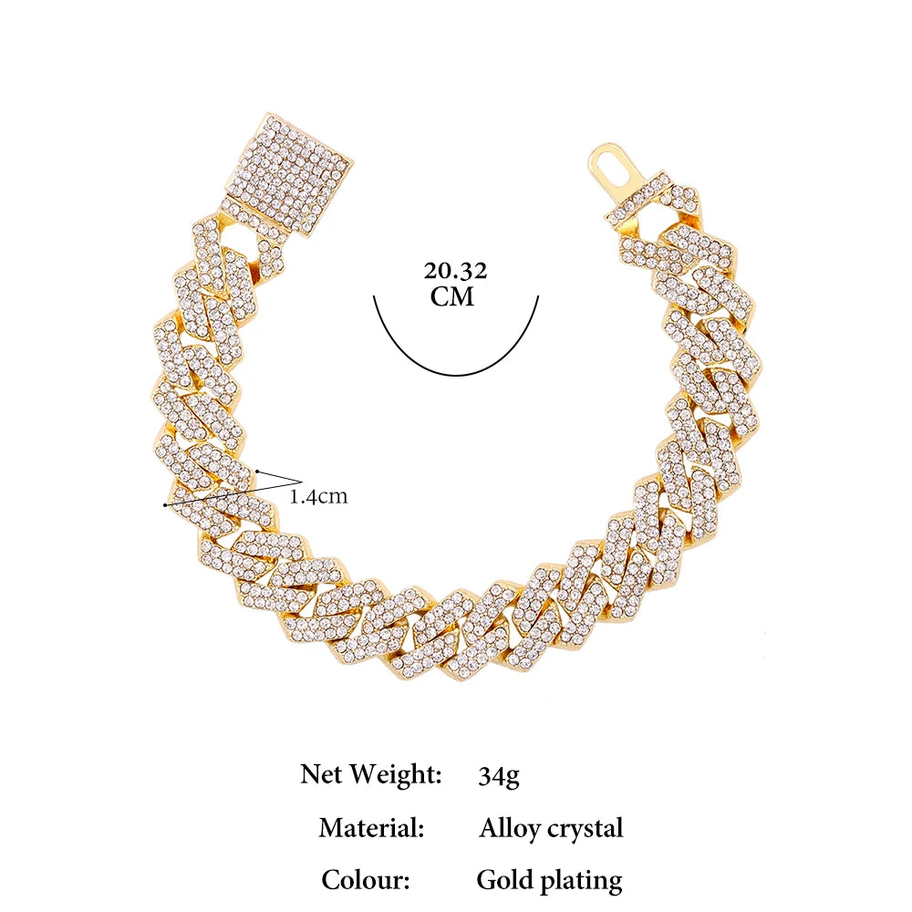 14MM Cuban Link Chain Bracelet