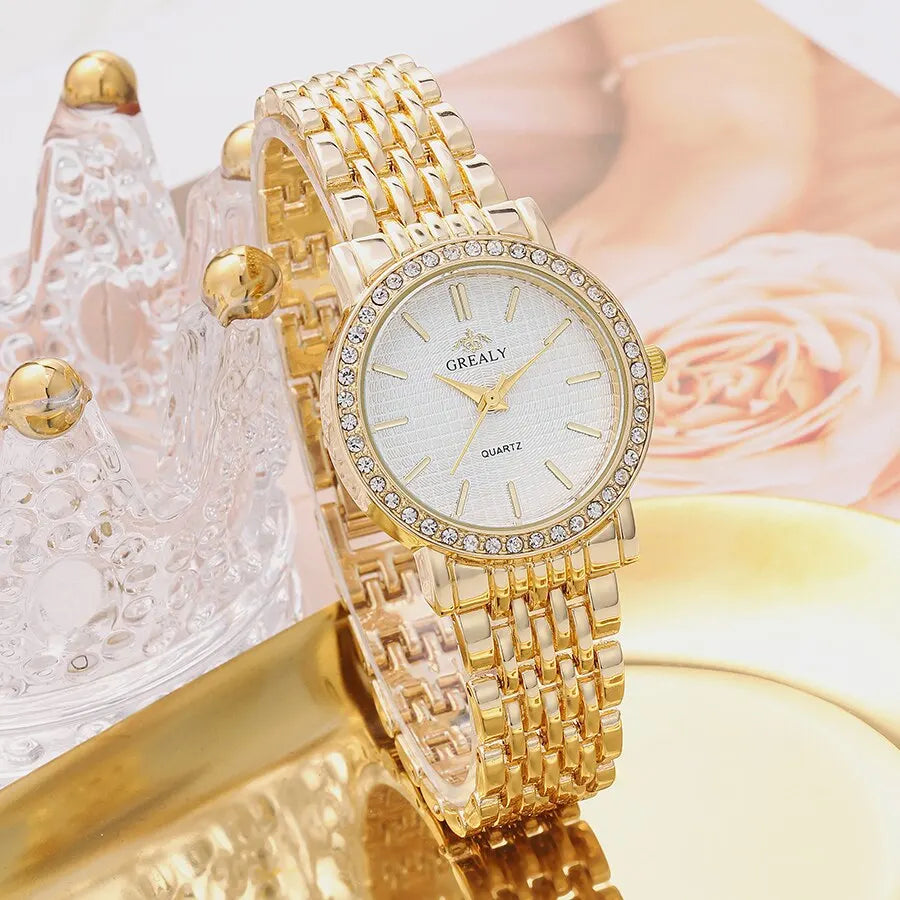 6pcs Dainty Quartz Watches & Bracelet Set