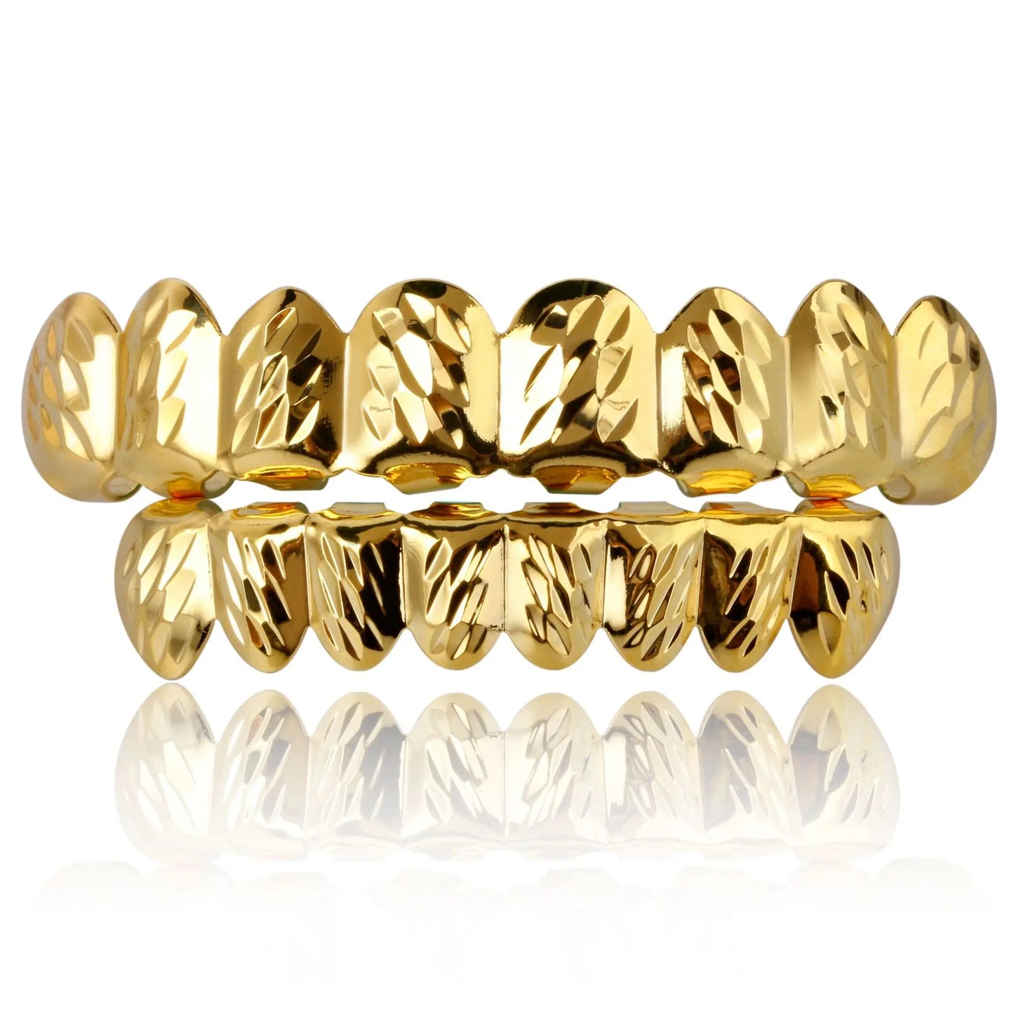 8 Tooth Gold Plated Hip Hop Grillz Set