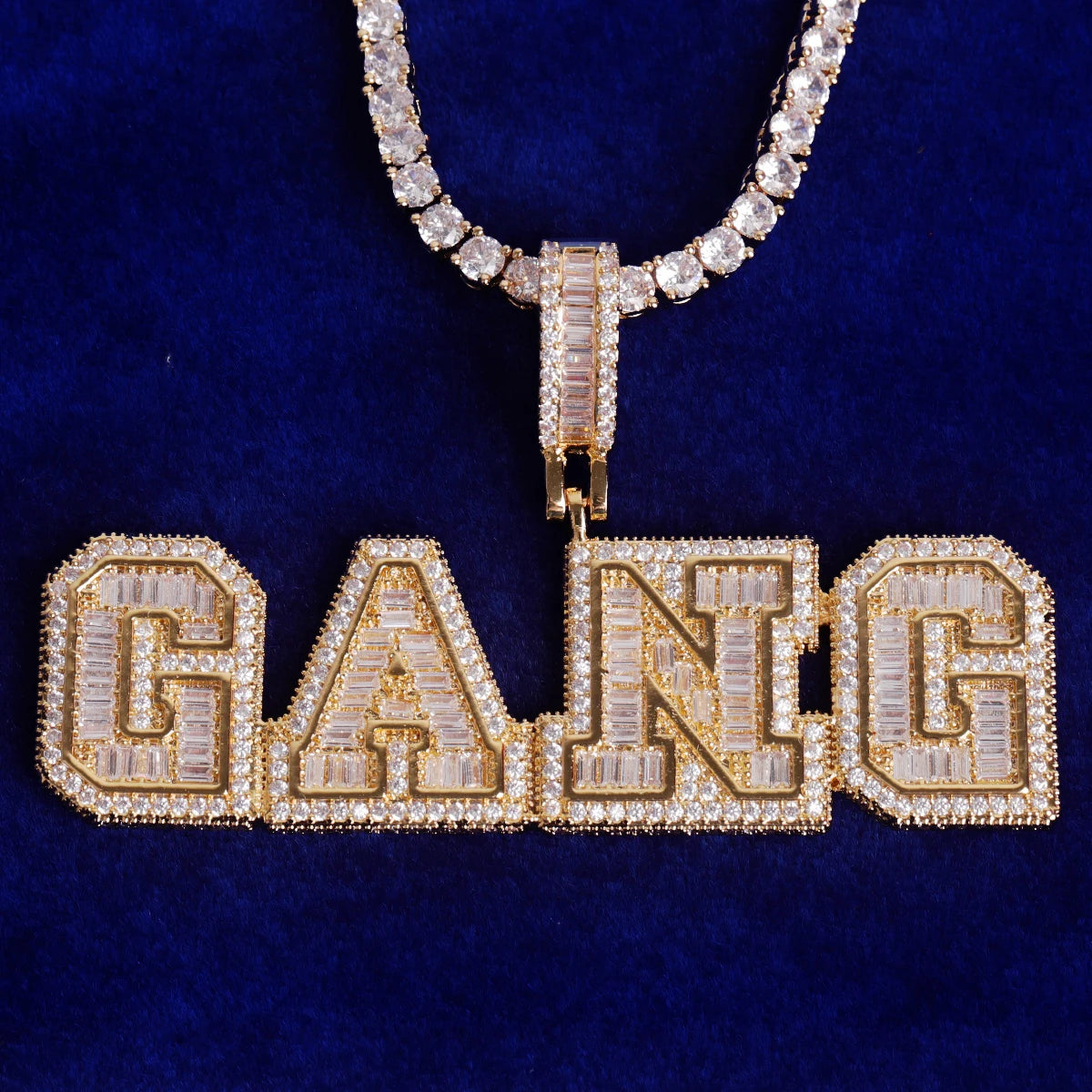 Miami Ice Varsity Letter Custom Pendant - White Gold