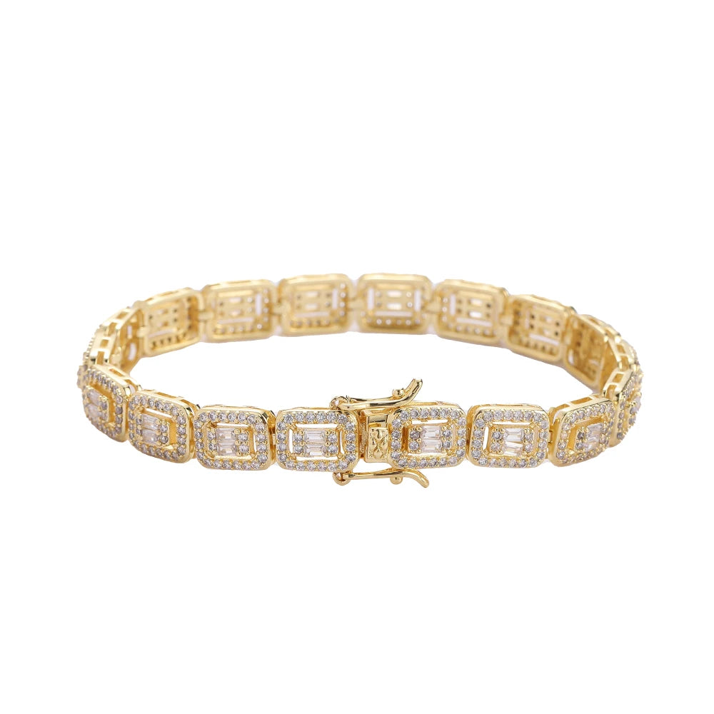 Miami Ice 12mm Clustered Tennis Bracelet