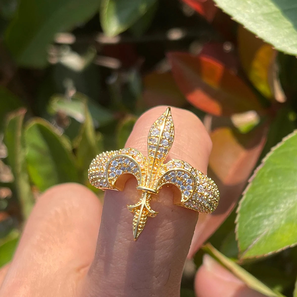 Miami Ice The Fleur De Lys Iced Out Ring