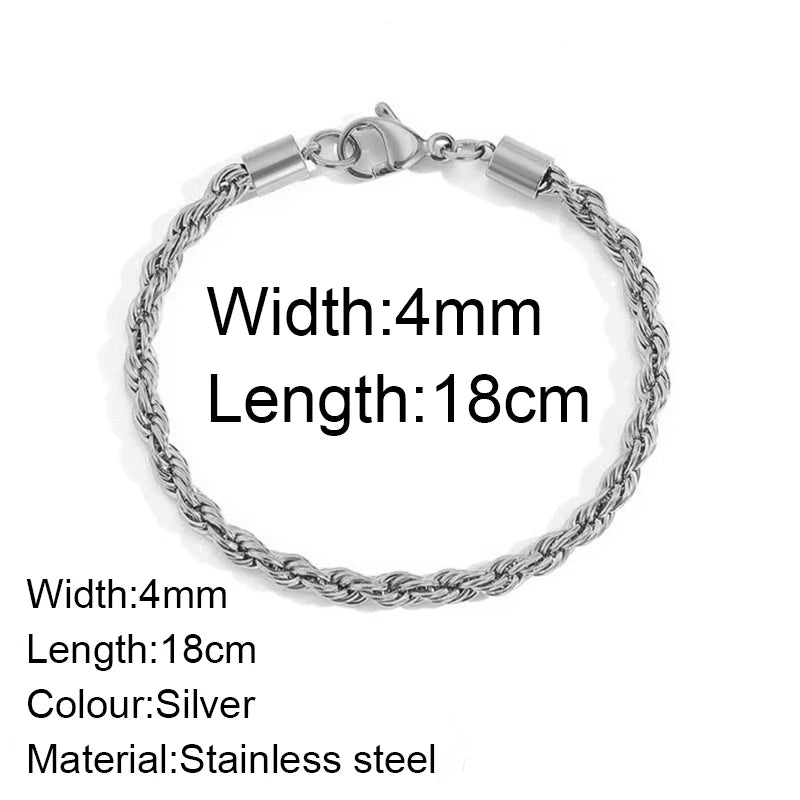 Miami Ice 3mm Rope Bracelet