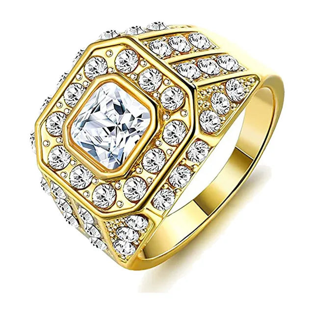 Hip Hop Rock Five Star Rings