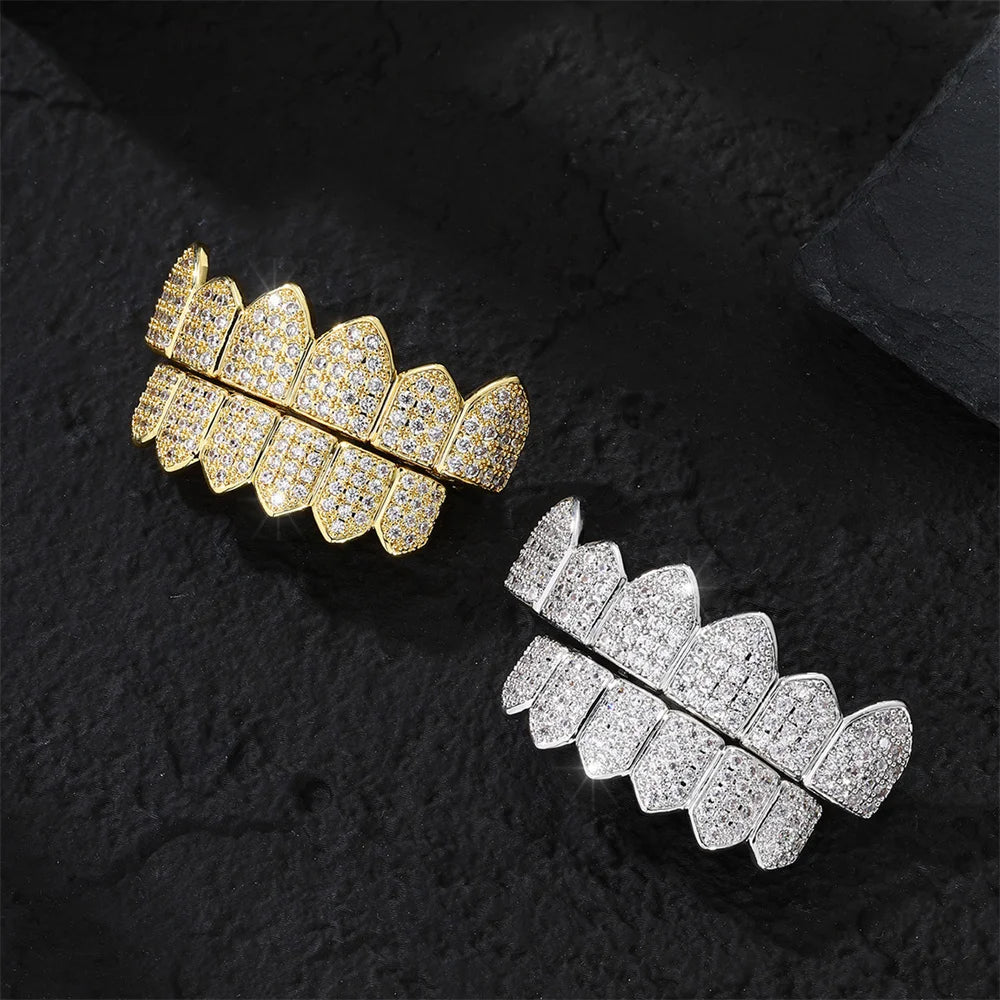 Hip Hop Full Iced Out Teeth Grillz Caps