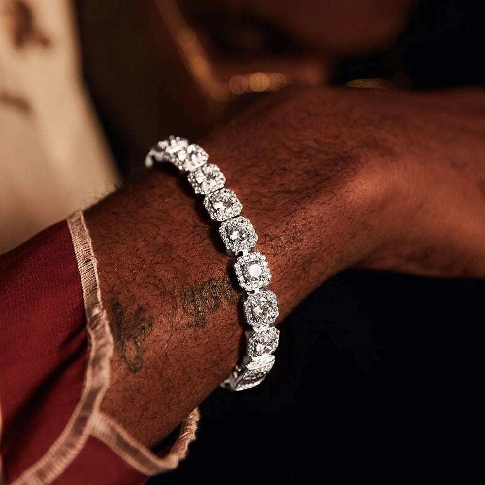 Miami Ice Vvs 12mm Clustered Bracelet