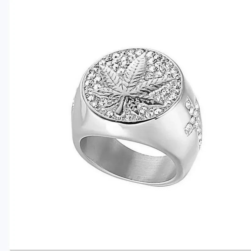 Hip Hop Rock Five Star Rings