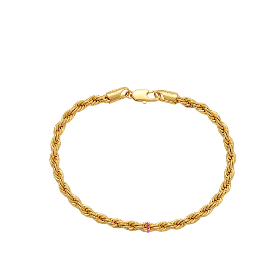 Miami Ice 3mm Rope Bracelet - Gold