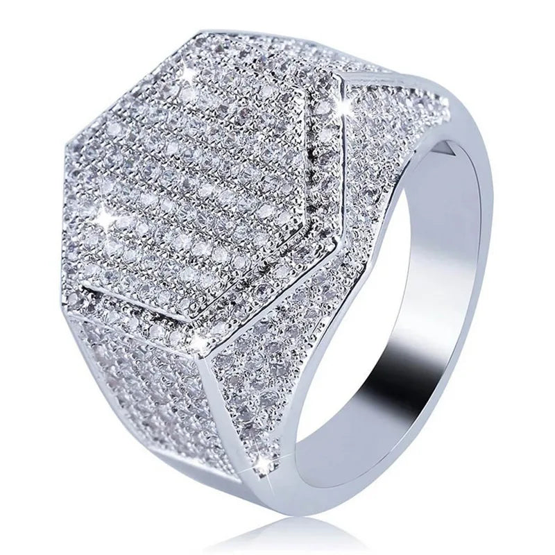 Hip Hop Rock Five Star Rings
