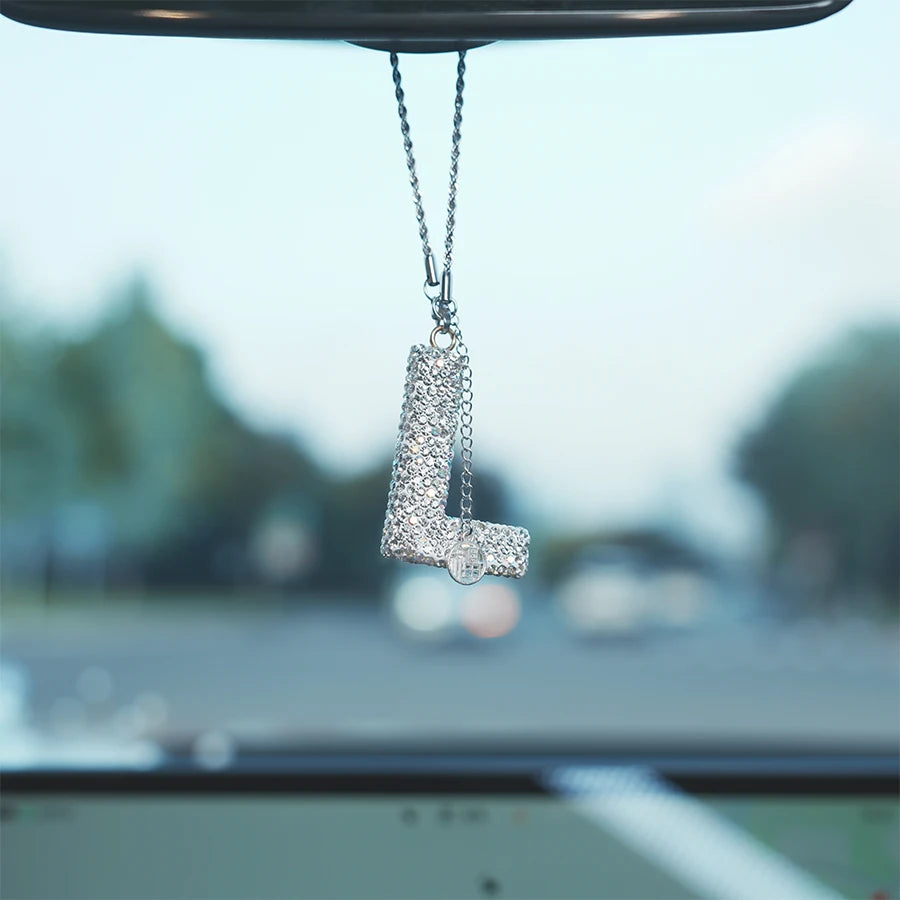 26 Inlaid Artificial Diamond English Letters Pendants