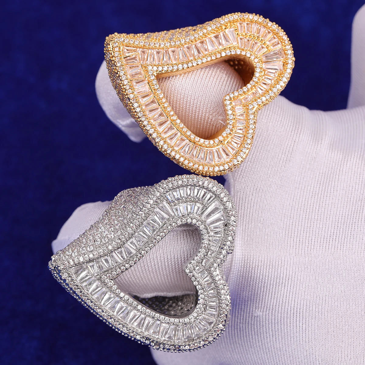 Miami Ice Open Heart Iced Out Ring