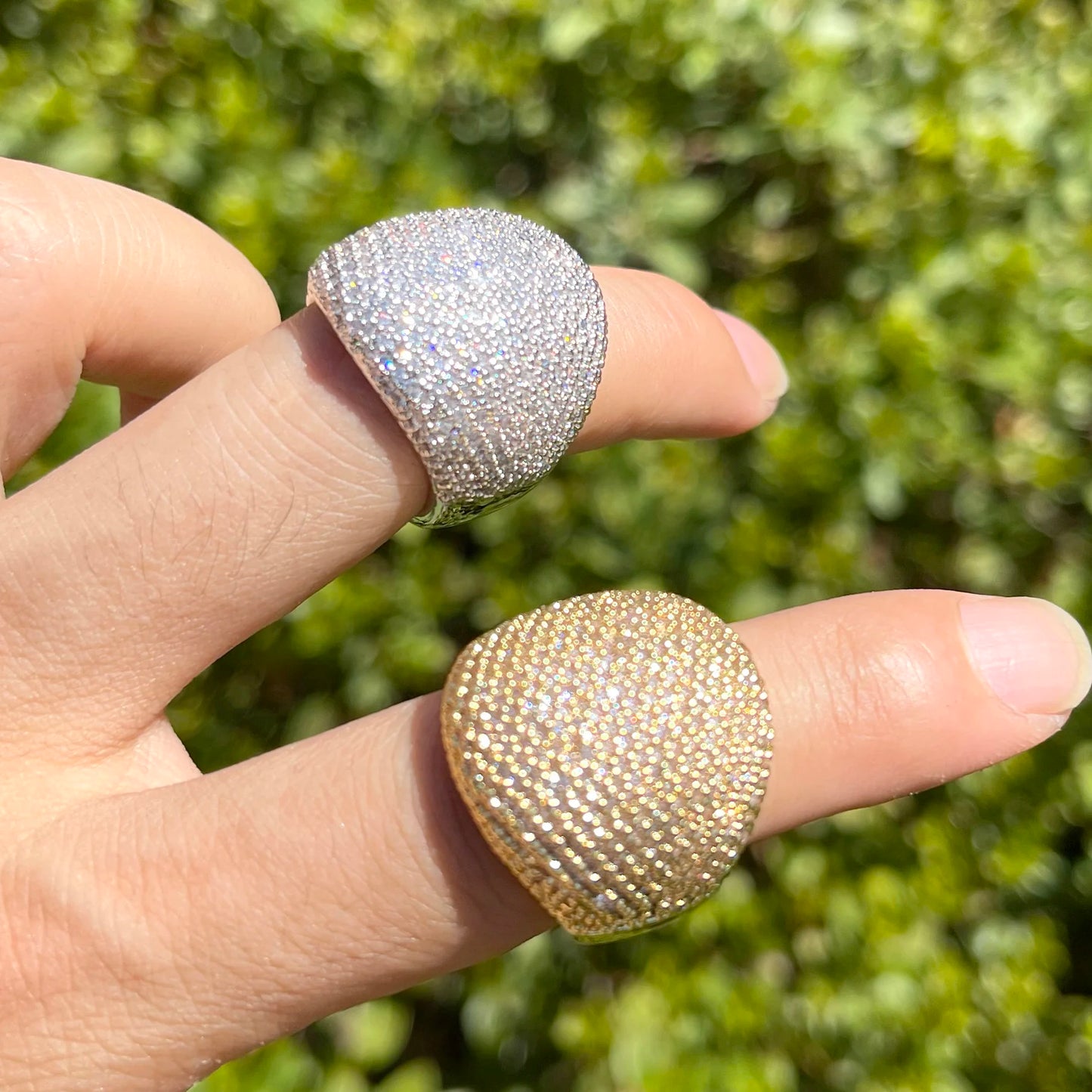 Miami Ice Bold Round Iced Out Ring