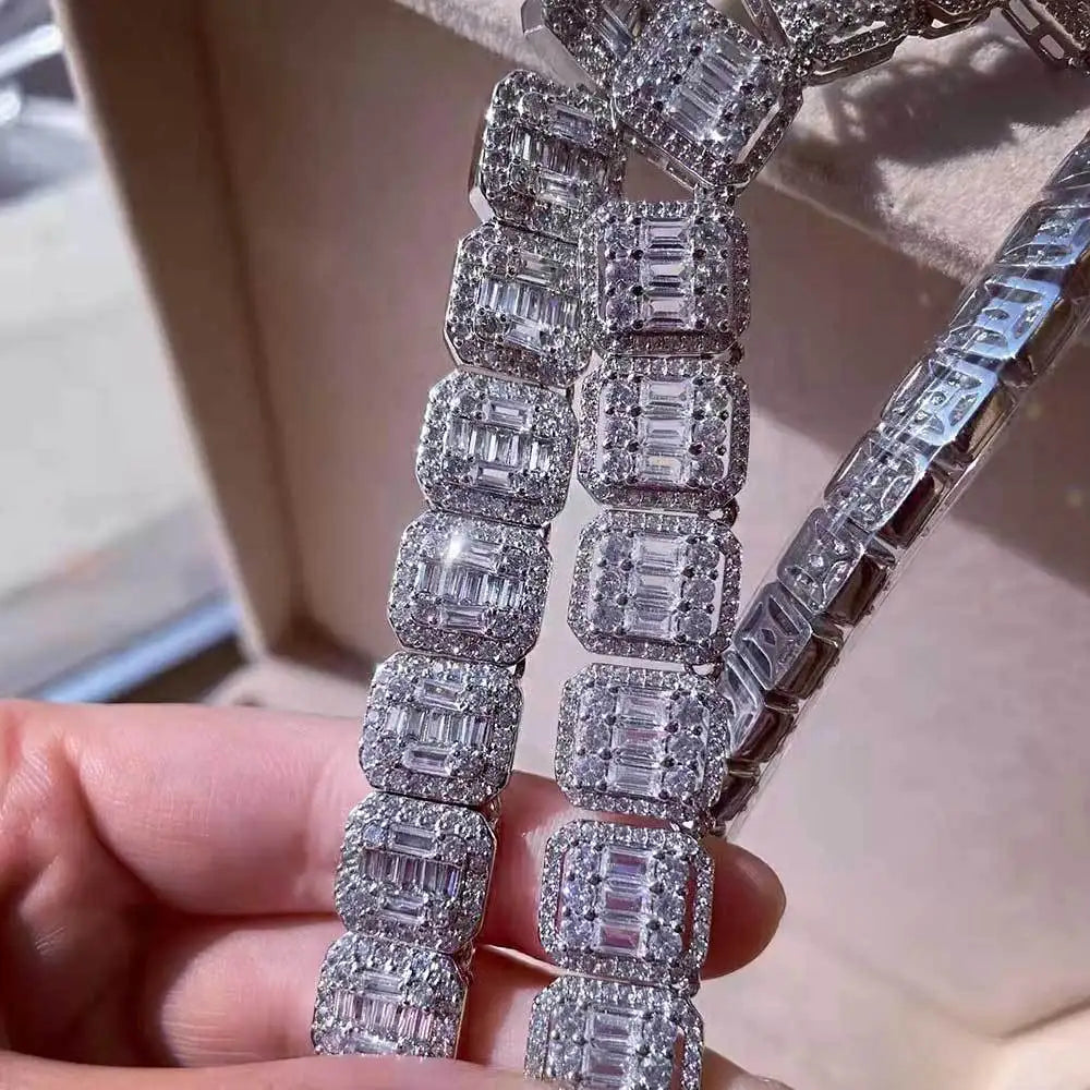 Miami Ice 12mm Clustered Tennis Chain