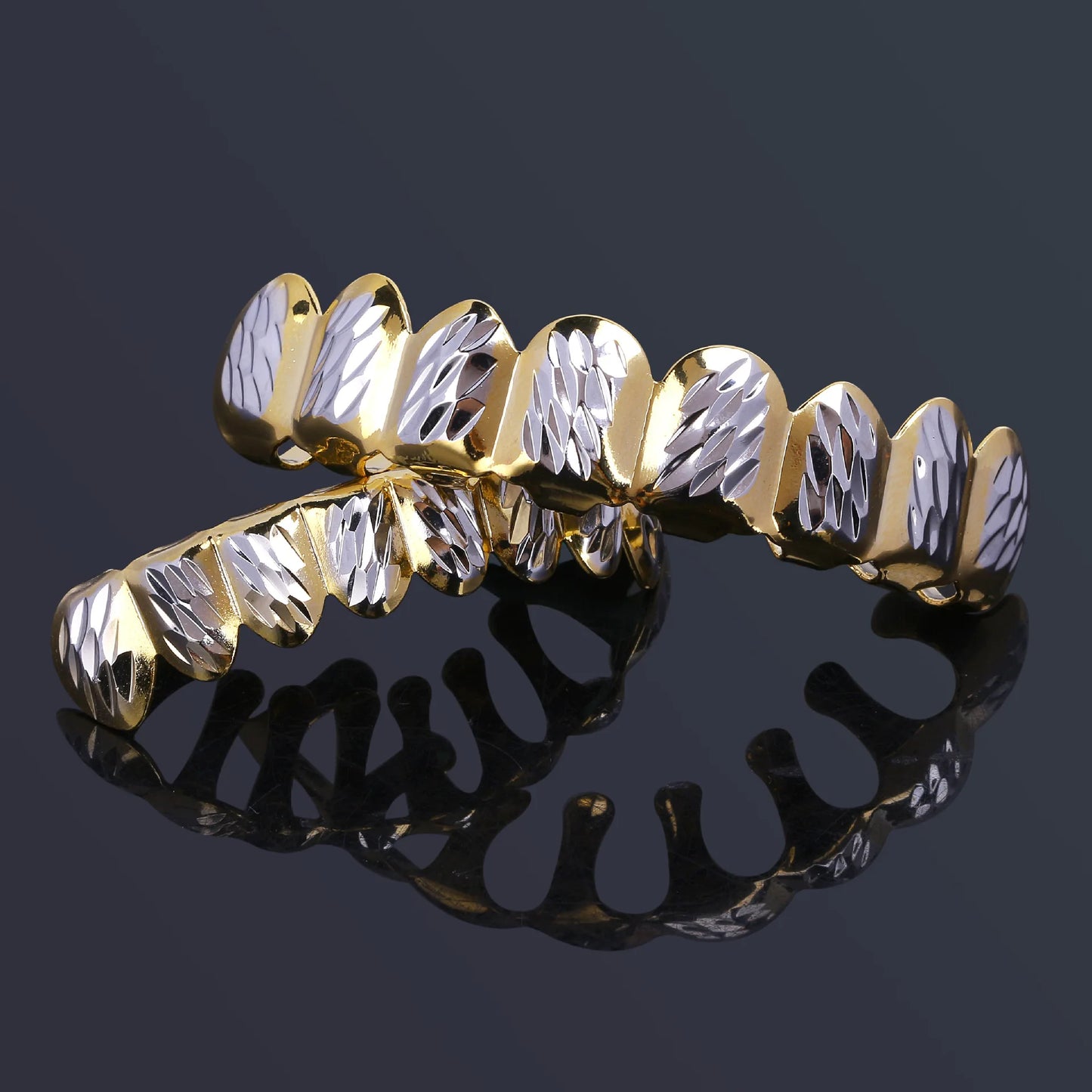 8 Tooth Gold Plated Hip Hop Grillz Set