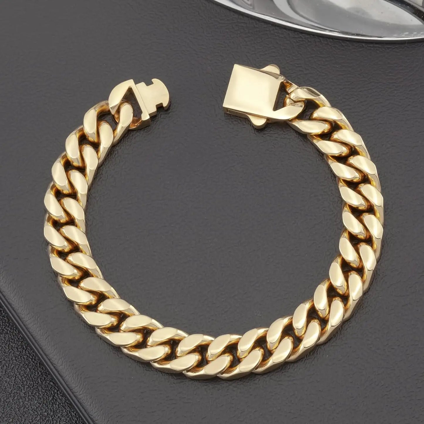 Miami Ice 14mm Miami Prong Link Bracelet - Gold