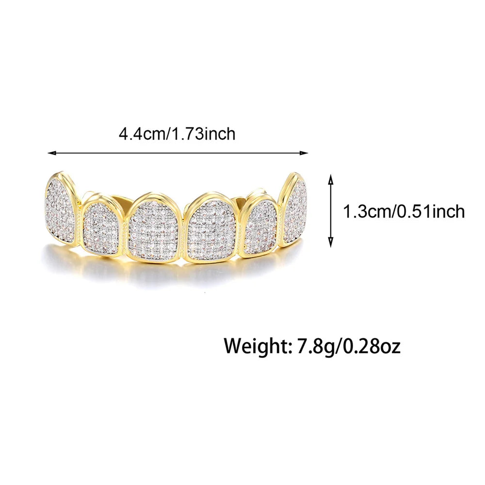 Hip Hop Full Iced Out Teeth Grillz Caps
