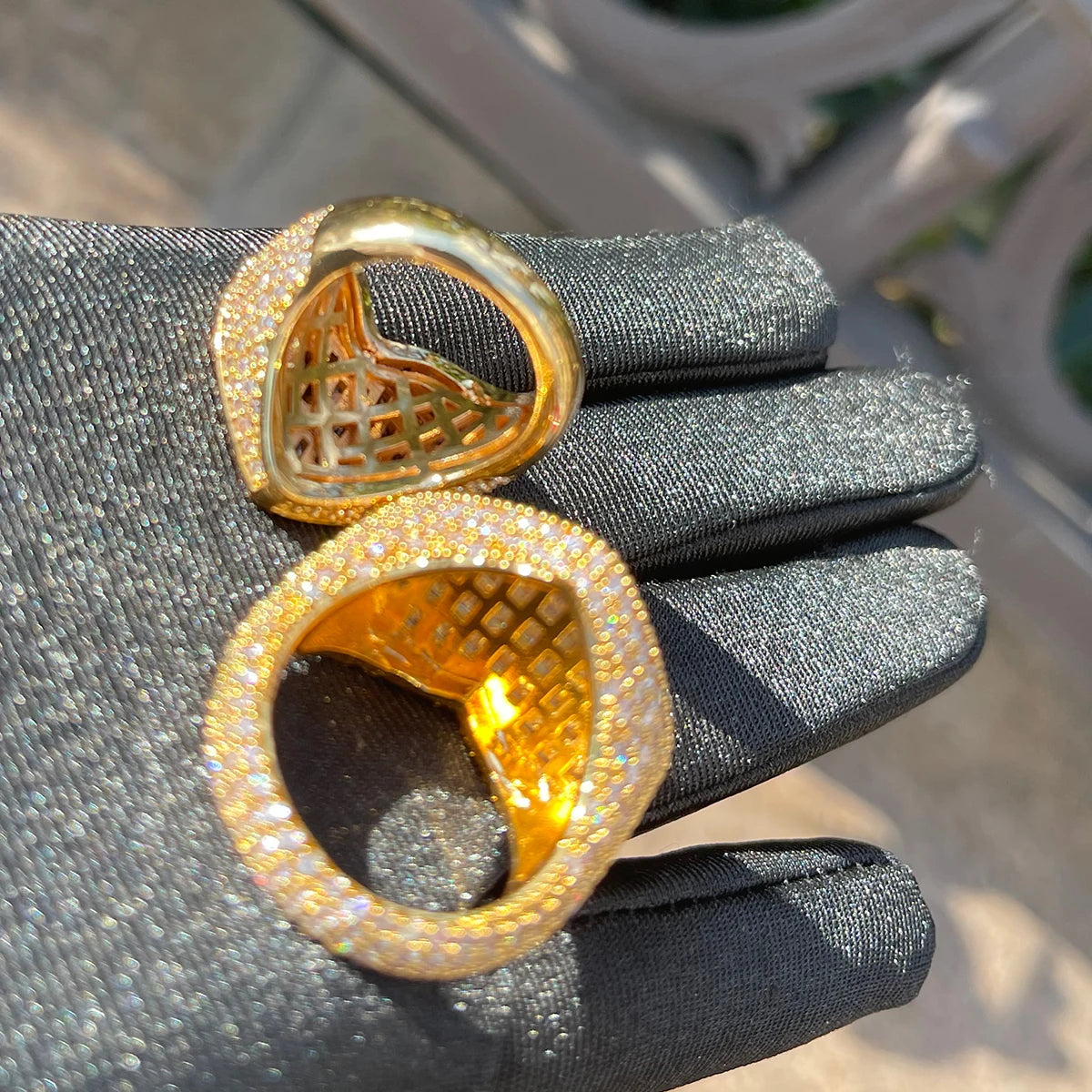 Miami Ice Heart Iced Out Tennis Ring