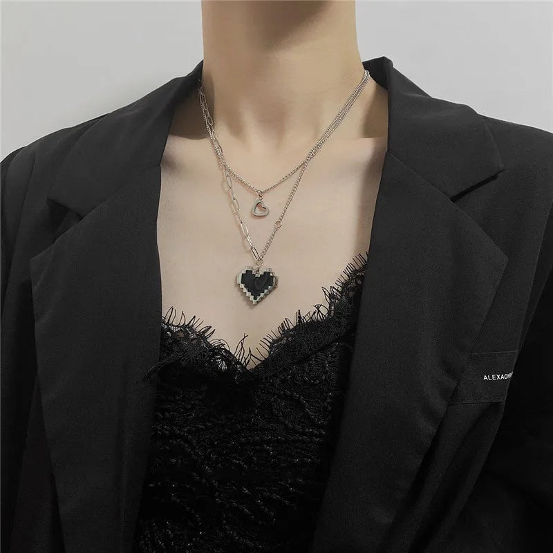 Miami Ice Pearl & Chain Necklace Set - White Gold