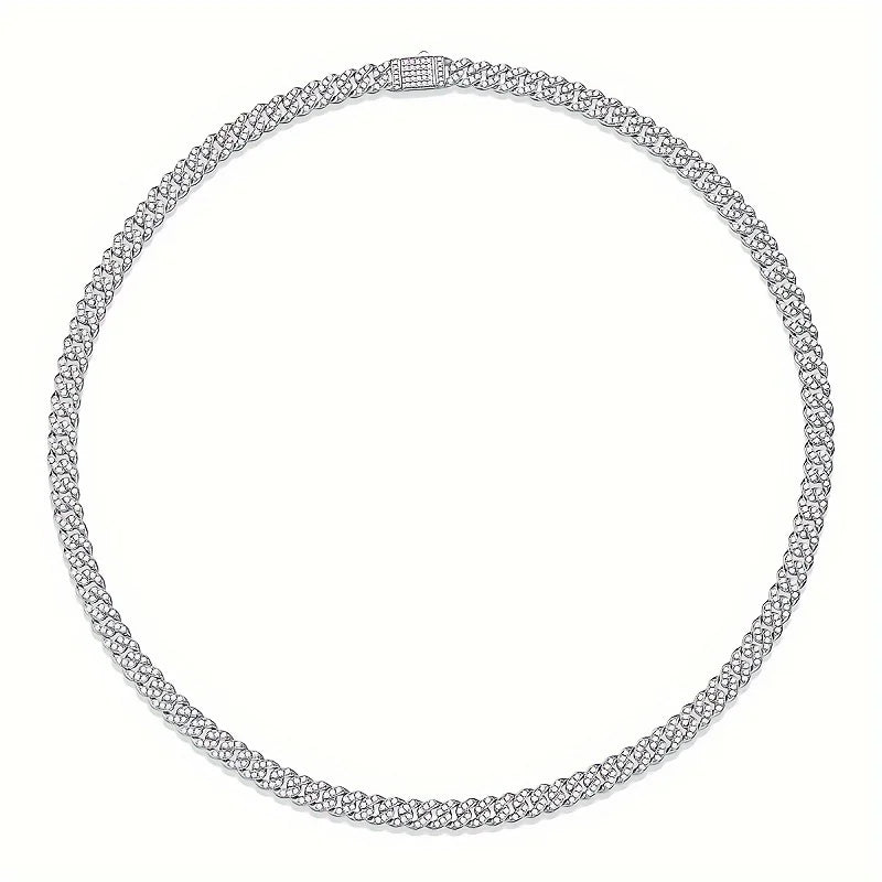 Miami Ice Colorful Moissanite Cuban Chain Necklace