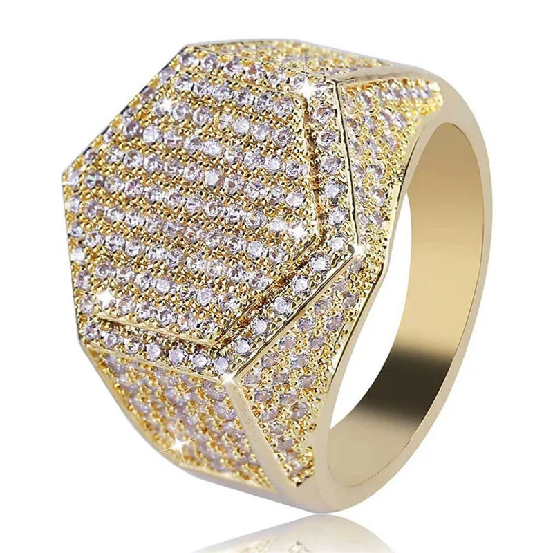 Hip Hop Rock Five Star Rings