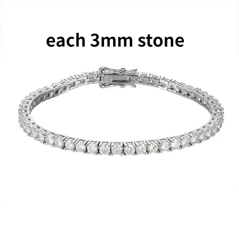 Miami Ice Micro Tennis Bracelet - White Gold