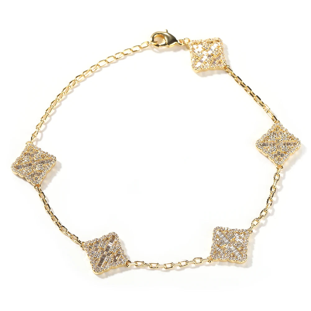 Miami Ice Iced Clover Bracelet