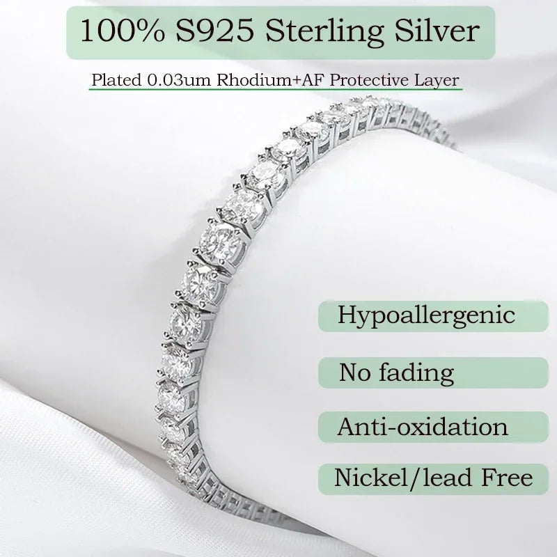 Miami Ice Micro Tennis Bracelet - White Gold