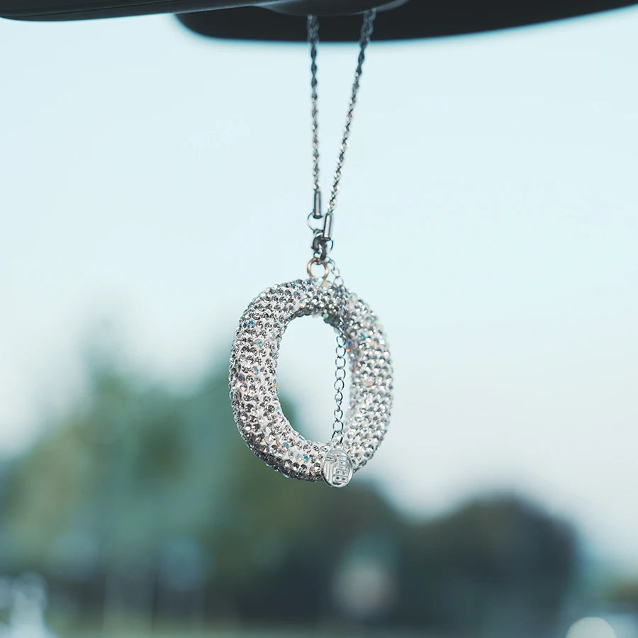26 Inlaid Artificial Diamond English Letters Pendants