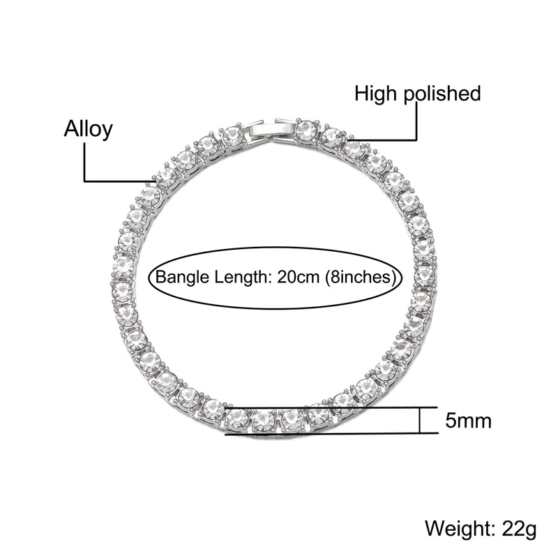 4MM Men's Iced Out Bracelet