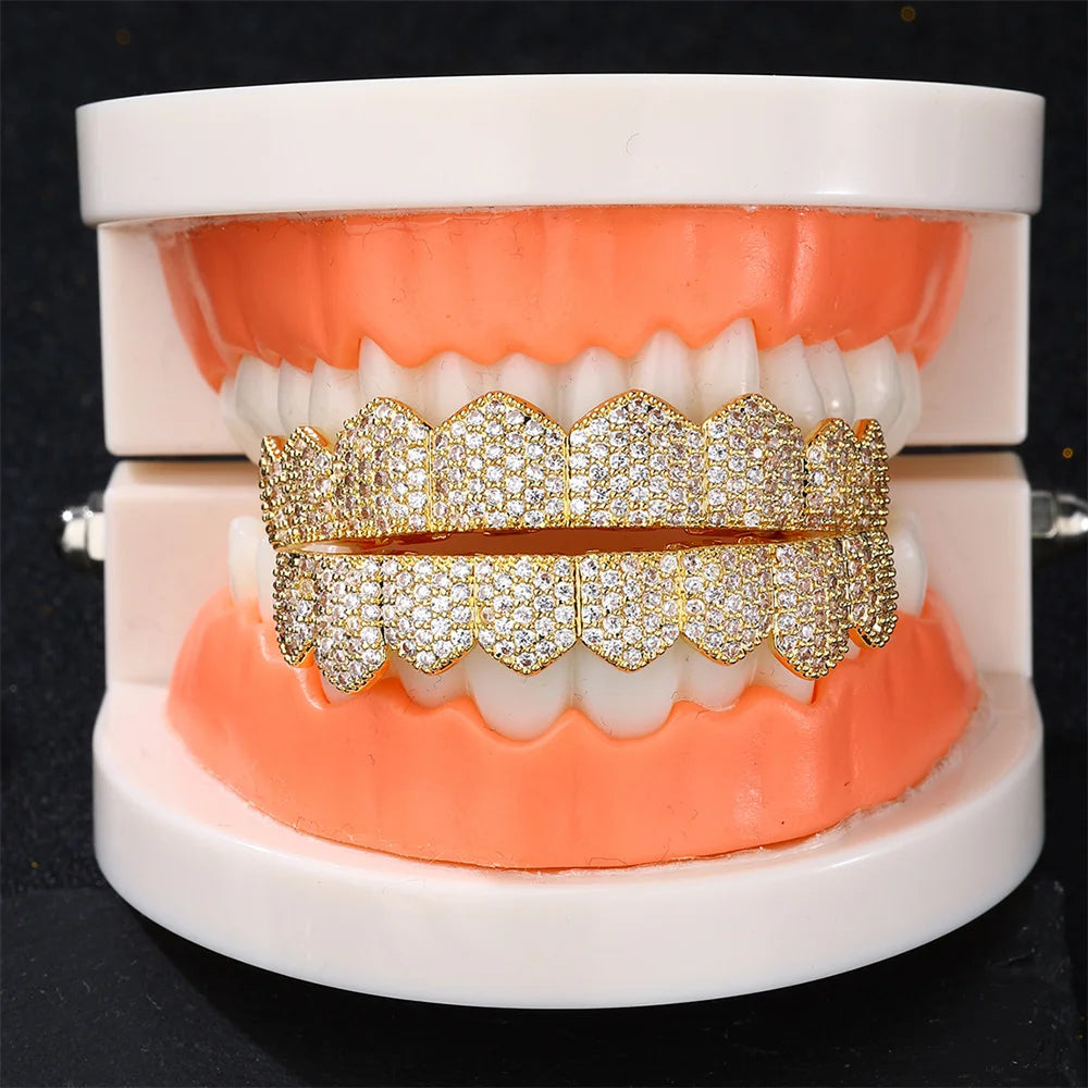 Hip Hop Iced Out Teeth Grill Top/Bottom