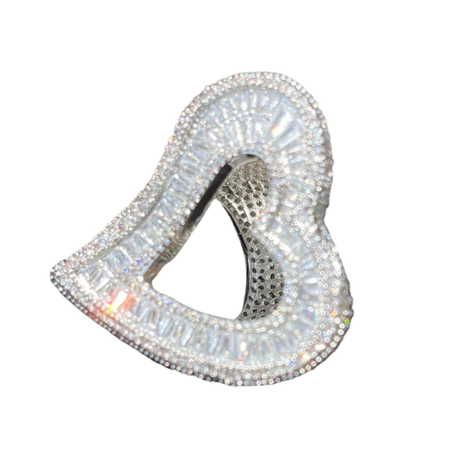 Miami Ice Open Heart Iced Out Ring