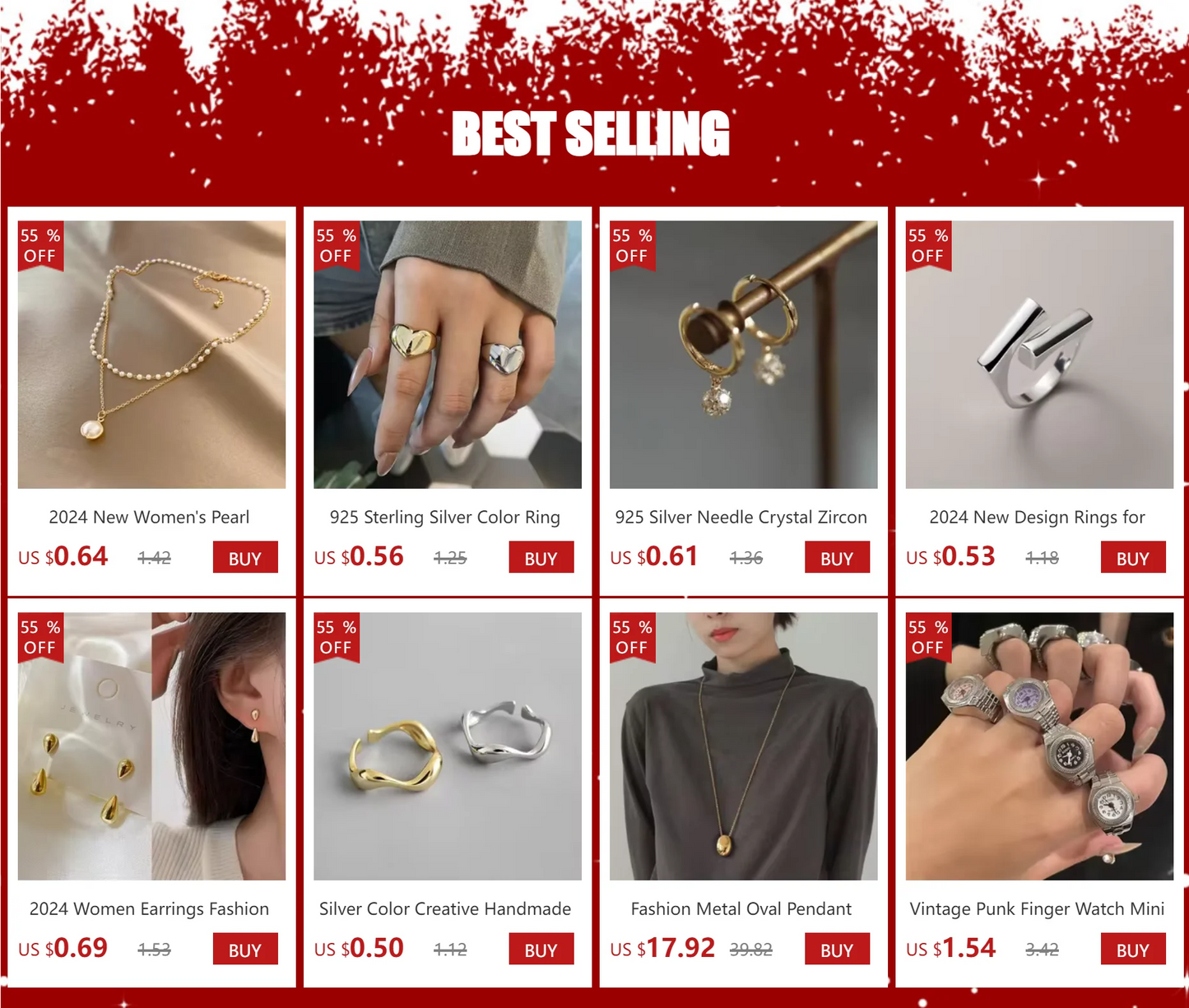 Gold & Silver Color Round Ear Studs