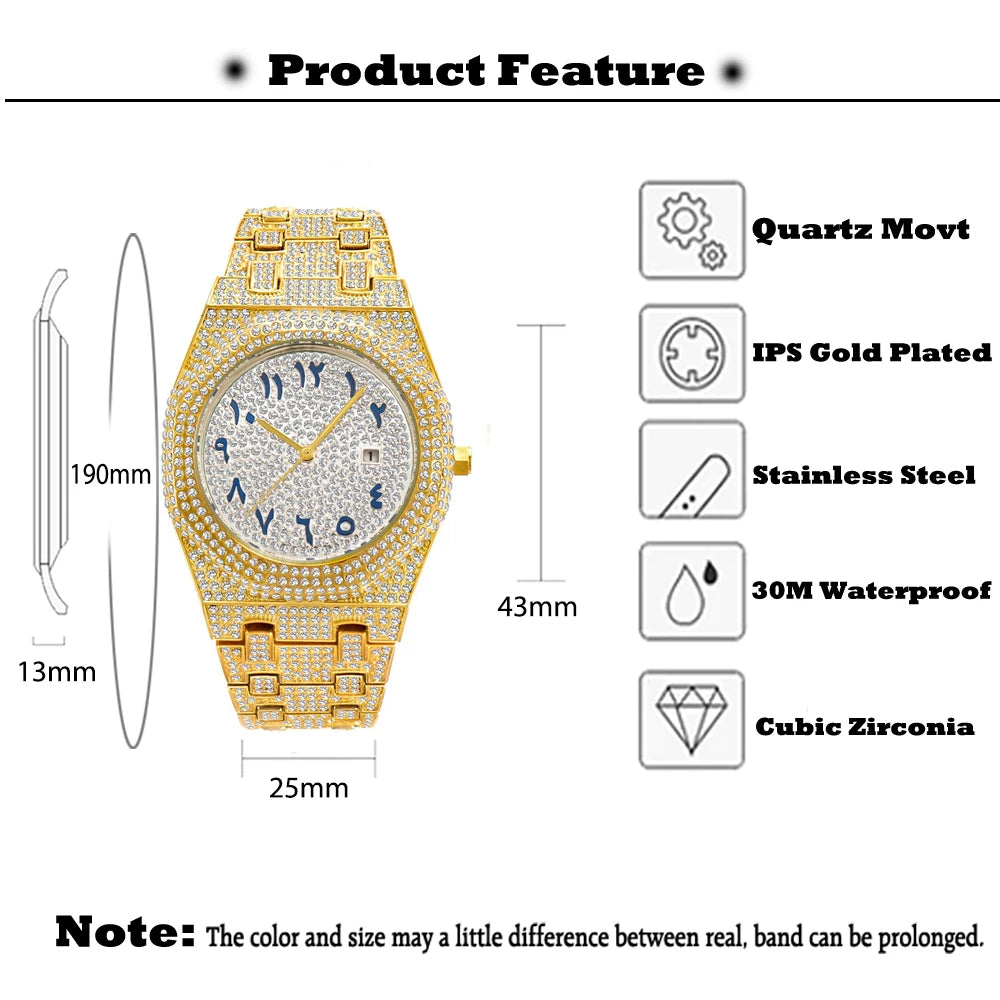 Miami Ice Royale Arabic Iced Out Watch
