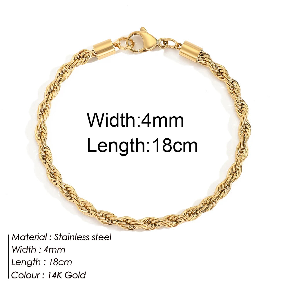Miami Ice 3mm Rope Bracelet
