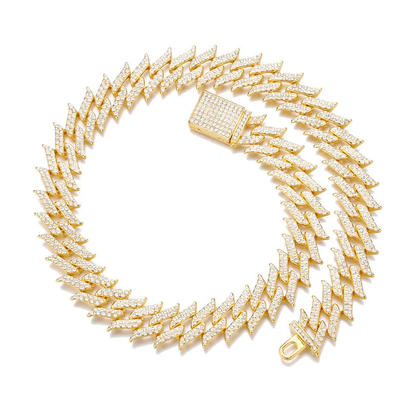 Miami Ice Iced Out Bling Necklace & Bracelet Set