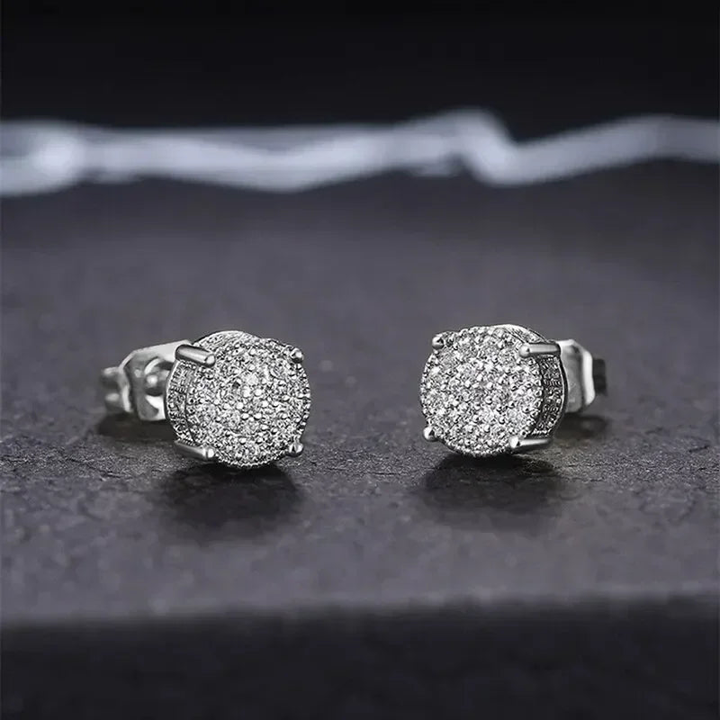 Gold & Silver Color Round Ear Studs