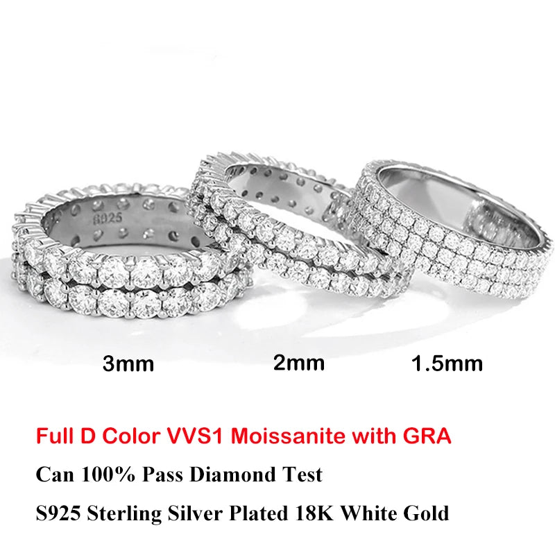 Luxury Full Moissanite Ring