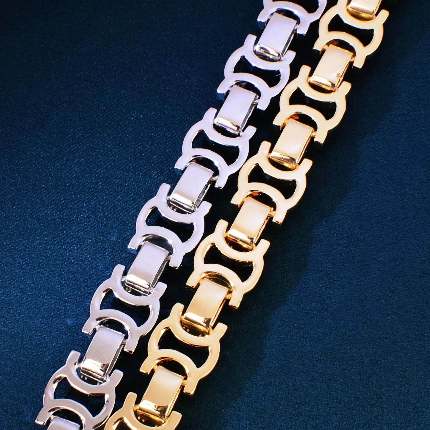 Miami Iced Byzantine Bracelet - White Gold