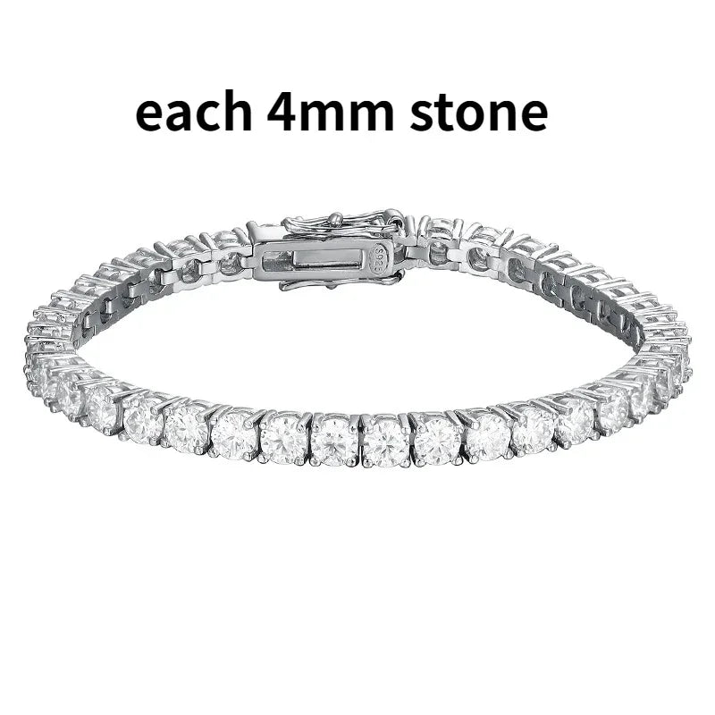Miami Ice Micro Tennis Bracelet - White Gold