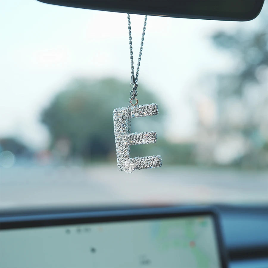 26 Inlaid Artificial Diamond English Letters Pendants