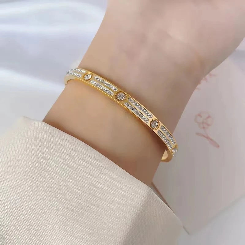 Miami Iced Band Bracelet - Gold