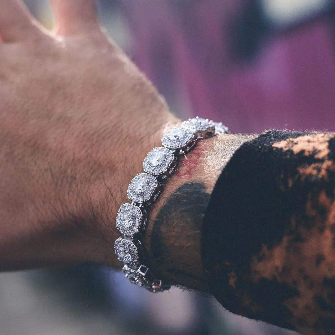 Miami Ice Vvs Clustered Bracelet - White Gold