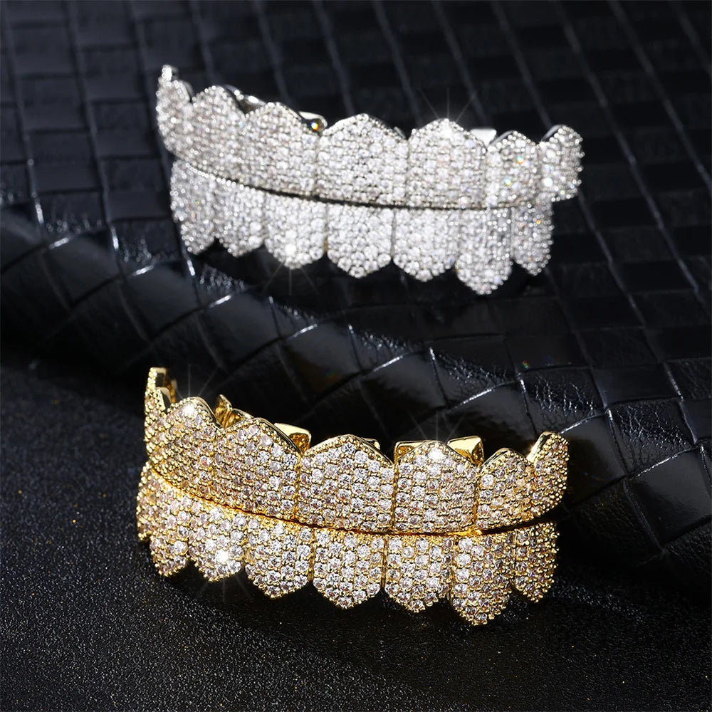 Hip Hop Iced Out Teeth Grill Top/Bottom