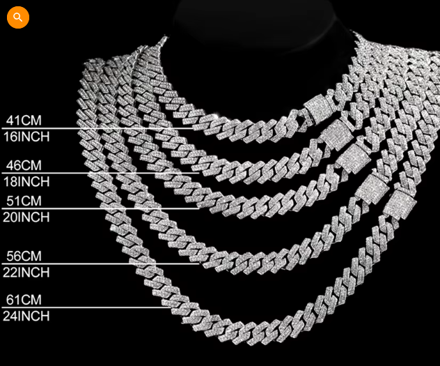Miami Ice 14MM Iced Prong Link Cuban Chain Necklace