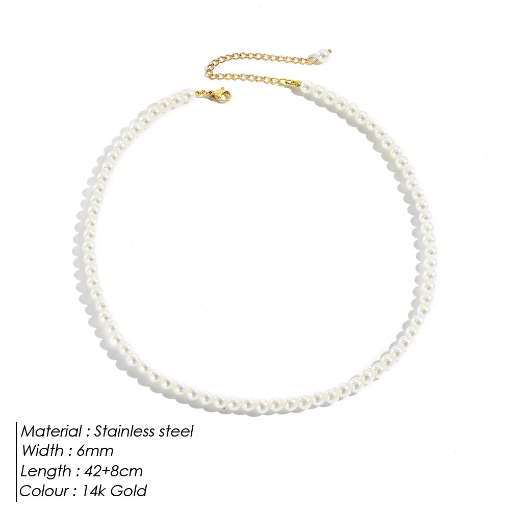 Miami Ice Pearl Necklace - White Gold