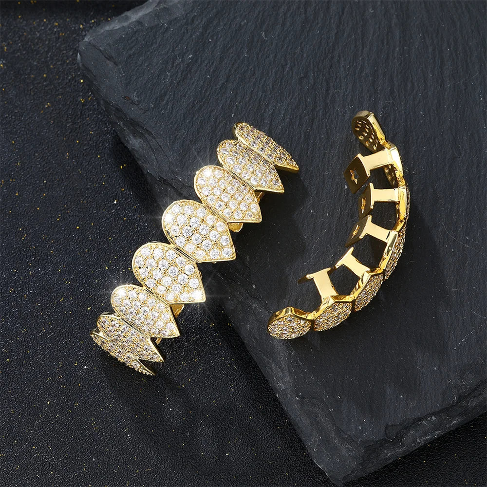Hip Hop Iced Out Teeth Grill Top/Bottom