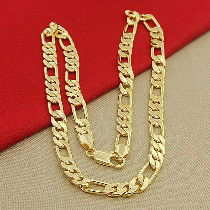 Miami Ice 8mm Figaro Chain Choker Set