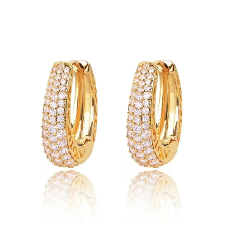Miami Ice Hoop Earrings - Gold