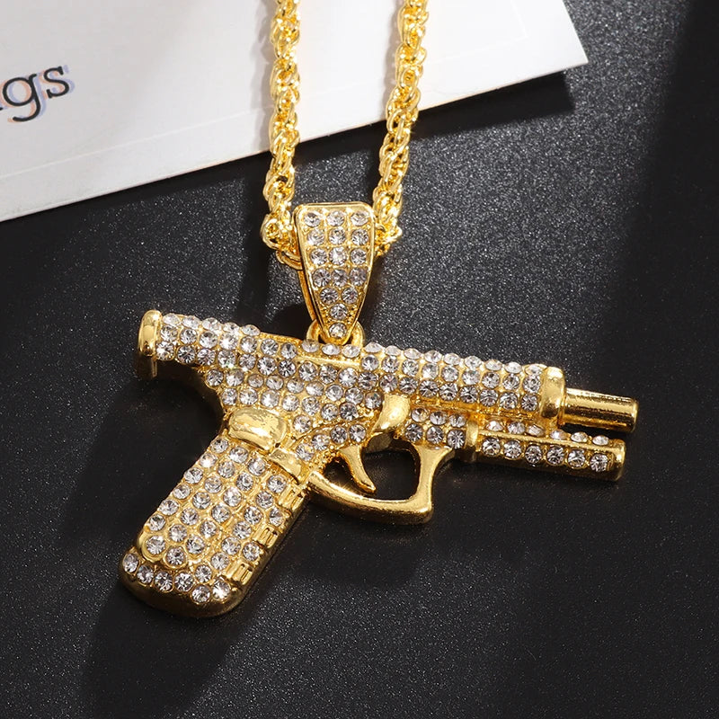Hip Hop Ice Out Alphabet Savage Pendant Necklace