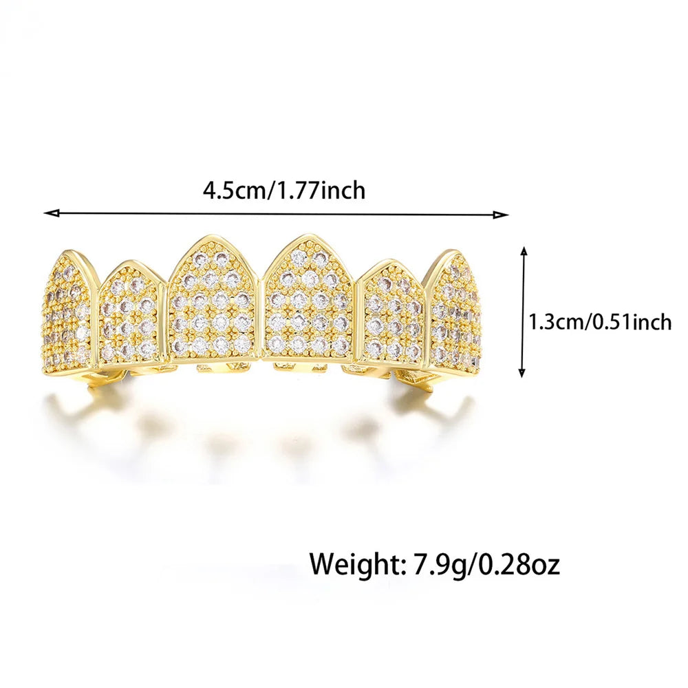 Hip Hop Full Iced Out Teeth Grillz Caps